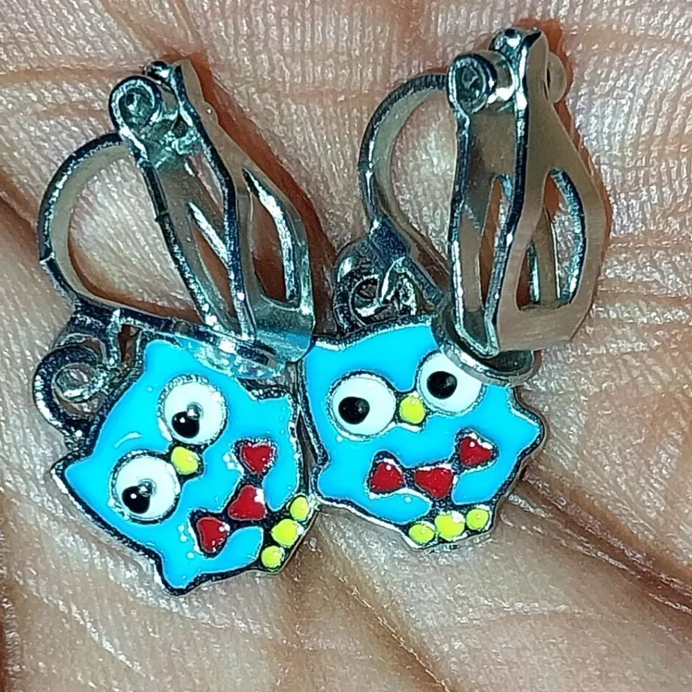 Super cute kid's fashion clip-on earrings
